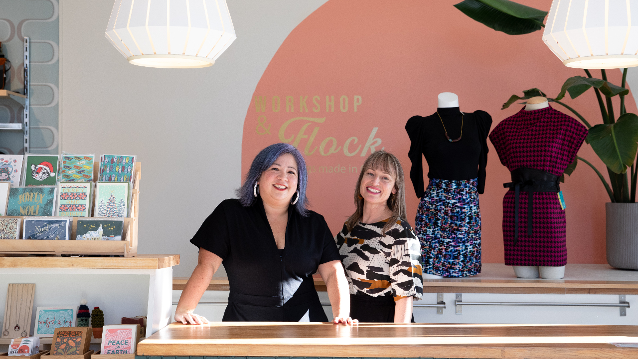 Christina Ballhorn (left) and Bridget Remai (right) are the owners of Flock Boutique on Wellington West. Photo provided by Christina Ballhorn.