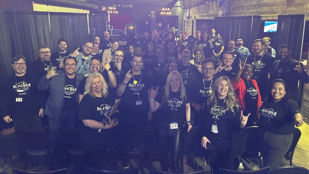 Hard Rock Ottawa staff at the first of its three mass hiring events in April. Photo supplied