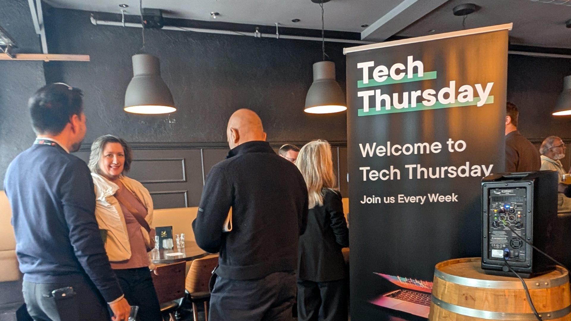 Attendees at Tech Thursday Ottawa's first event on May 1 at Manor Lounge on Elgin Street. Photo supplied