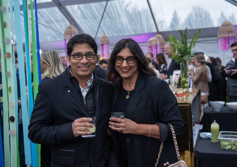 Sanjay Shah, founder of ExecHealth, and wife Bella Mehta at the Ottawa Riverkeeper Gala at Jacques-Cartier Park on May 21, 2025. Photo by Tia MacPherson.