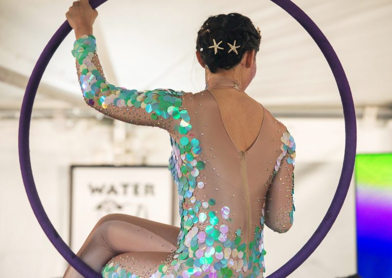 Acrobat performs at the Ottawa Riverkeeper Gala at Jacques-Cartier Park on May 21, 2025. Photo by Tia MacPherson.