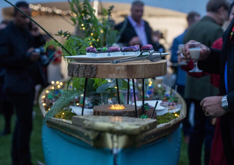 Dessert canoe at the Ottawa Riverkeeper Gala at Jacques-Cartier Park on May 21, 2025. Photo by Tia MacPherson.