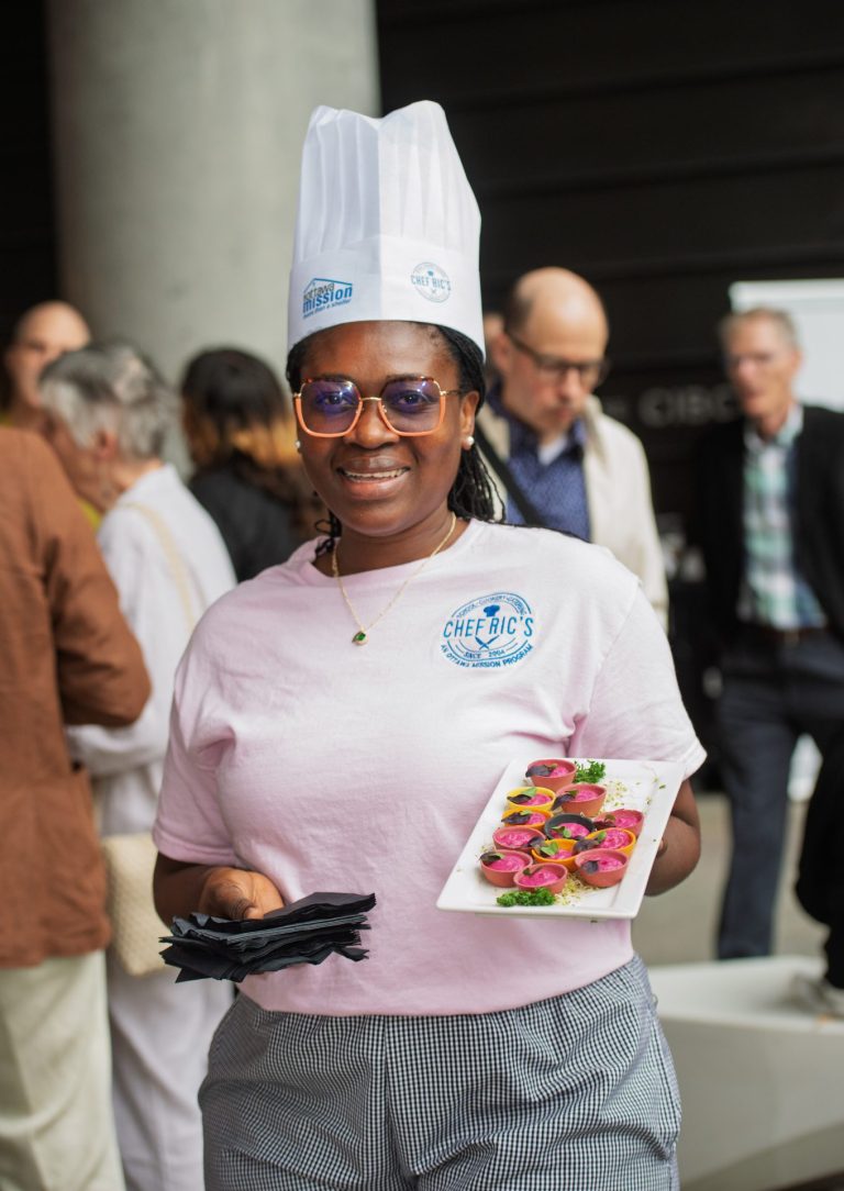 The Ottawa Mission's Chef Ric's staff were amazing at the Ottawa Art Gallery Paint the Town Pink art auction May 29, 2025 at the OAG. Photo by Tia MacPherson.