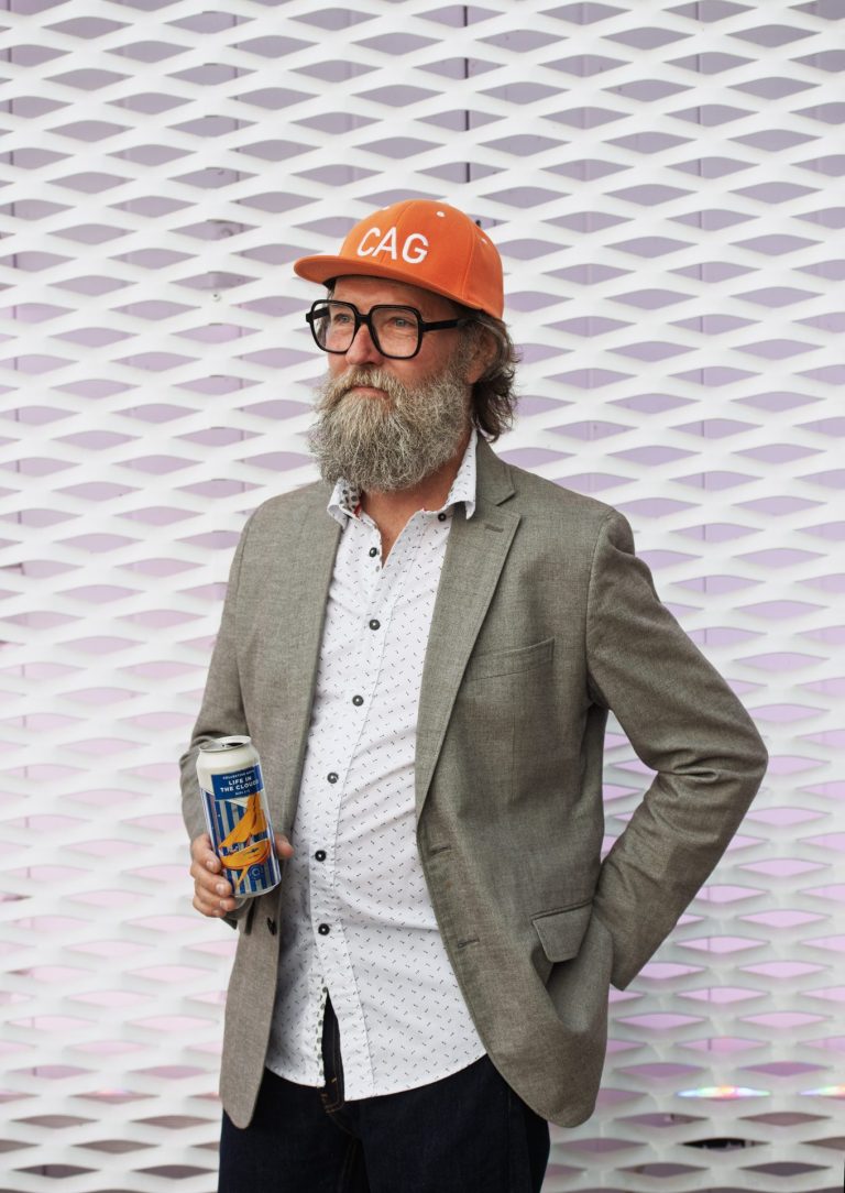 Danny Hussey of Central Art Garage at the Ottawa Art Gallery Paint the Town Pink art auction May 29, 2025 at the OAG. Photo by Tia MacPherson.
