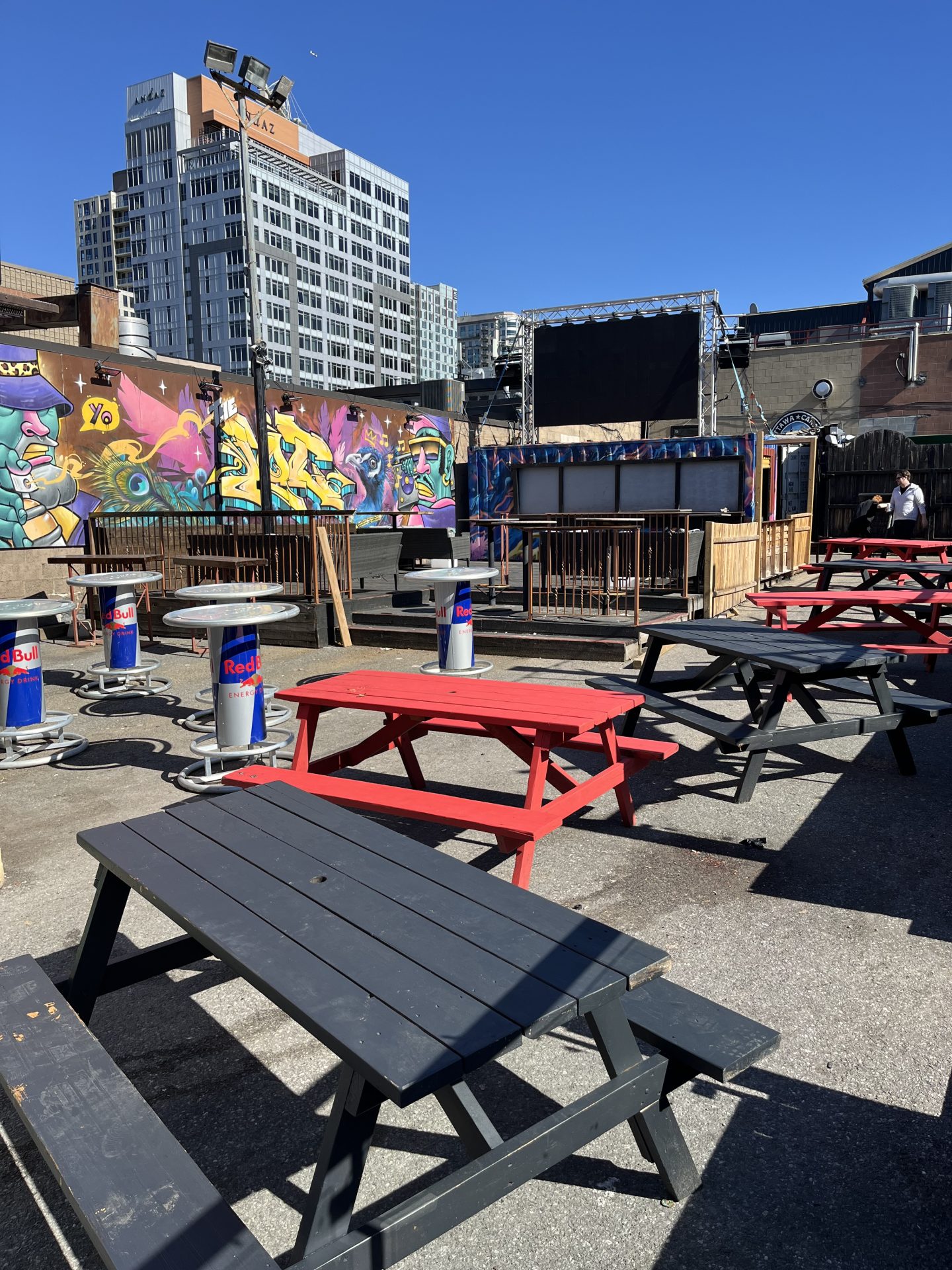 The "Sens Lot" behind Lowertown Brewery has been a hit with hockey fans. Photo supplied