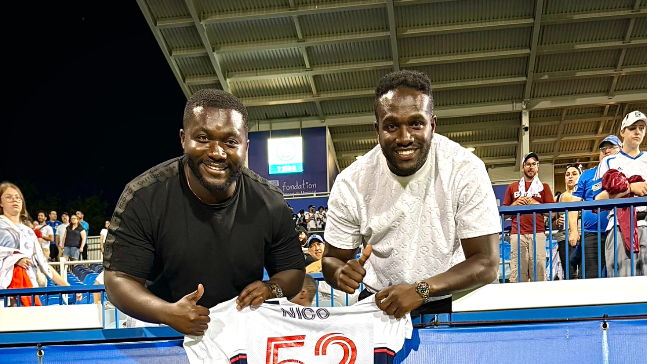 Brothers Godwin (left) and Jeffrey Addai (right) are co-founders of One Pro Sports Management. Photo provided by Jeffrey Addai.