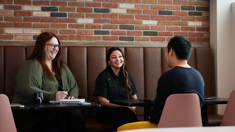 “Alphabet Creative Content Strategist Meagan Kelly, Senior Account Manager Jessica Evans and Senior Art Director Yang Li”