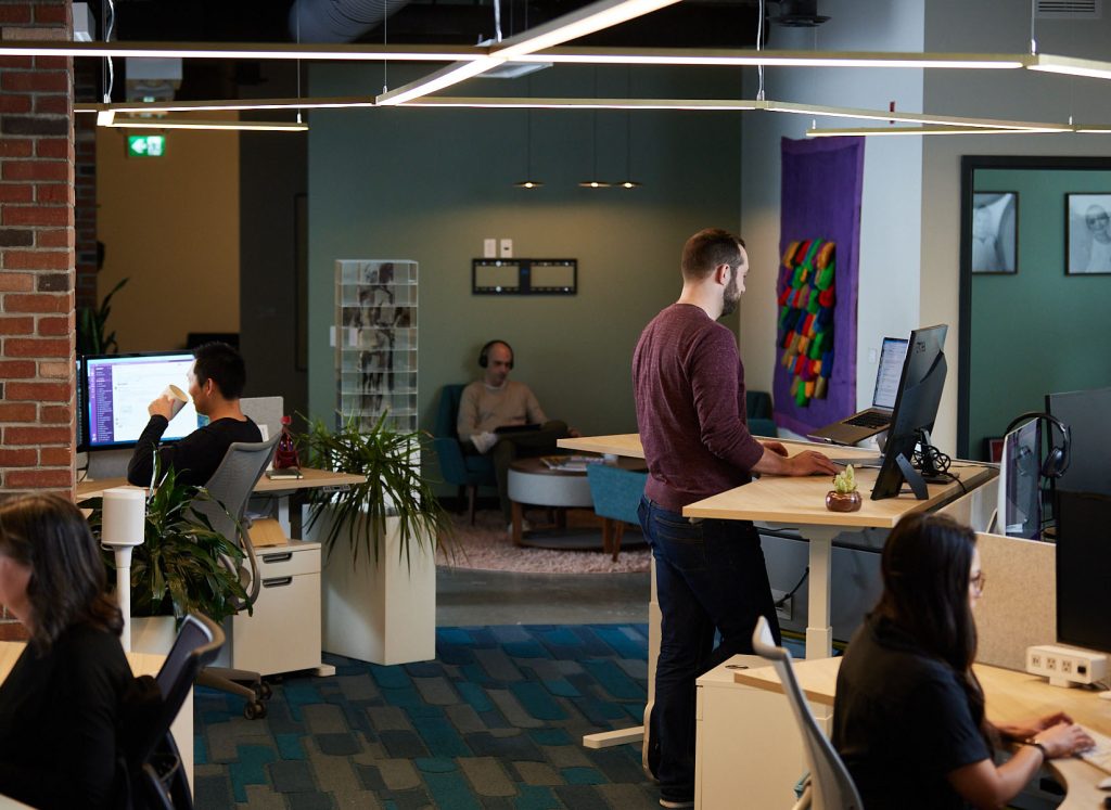 “The studio space is open concept encouraging natural collaboration”