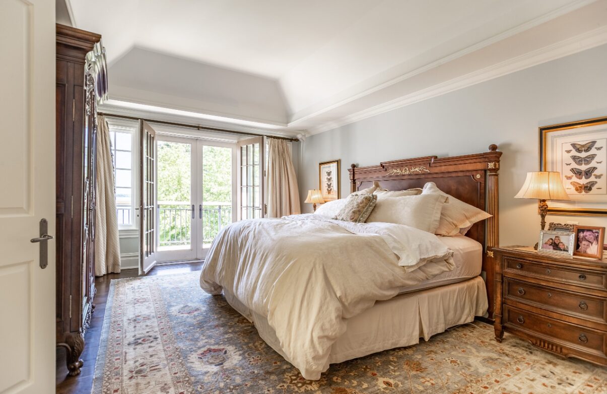 A bedroom in a Crystal Bay home, the most expensive residential property sold in Ottawa this year. Photo Credit: Marilyn Wilson Dream Properties Inc.