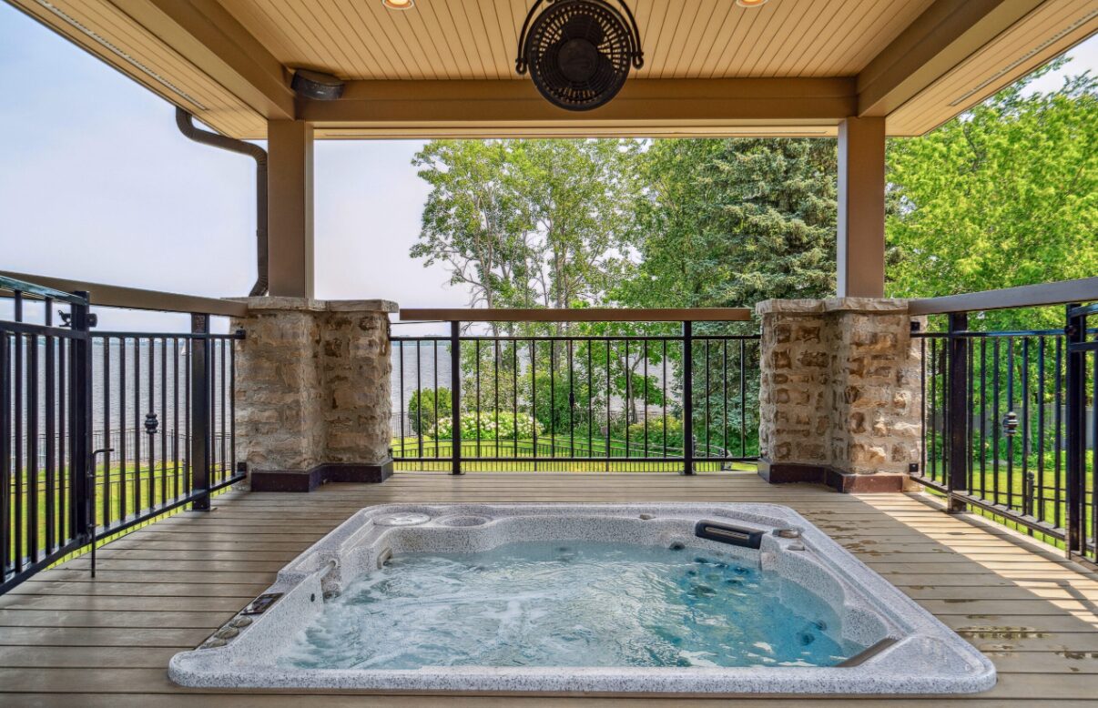 The hot tub a Crystal Bay home, the most expensive residential property sold in Ottawa this year. Photo Credit: Marilyn Wilson Dream Properties Inc.