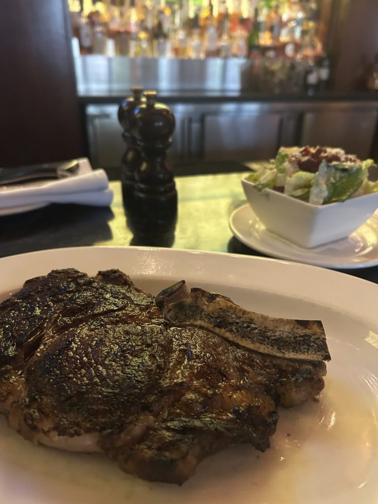 A ribeye steak at The Shore Club. Photo by Jordan Pizzuti.