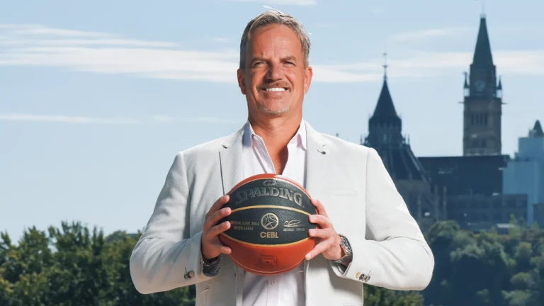 Justin Pascoe, CEO and co-owner of Global Sports Fund Management Group. Its subsidiary, Diamond Sports Canada Inc. acquired the Ottawa BlackJacks basketball team. Photo from CEBL.