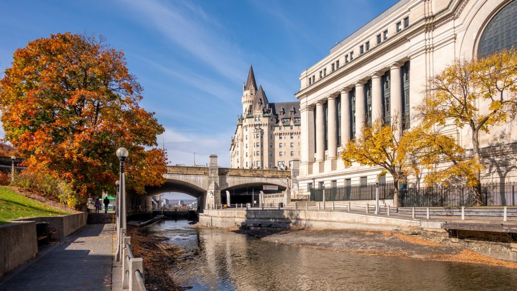 Ottawa's Rideau Canal in the fall.