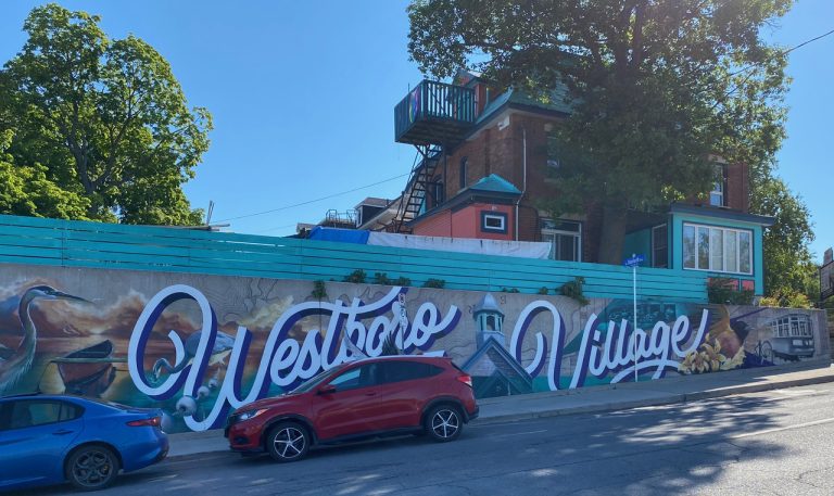 A mural on Churchill Avenue welcomes visitors to Westboro. Photo by Laura Byrne Paquet.