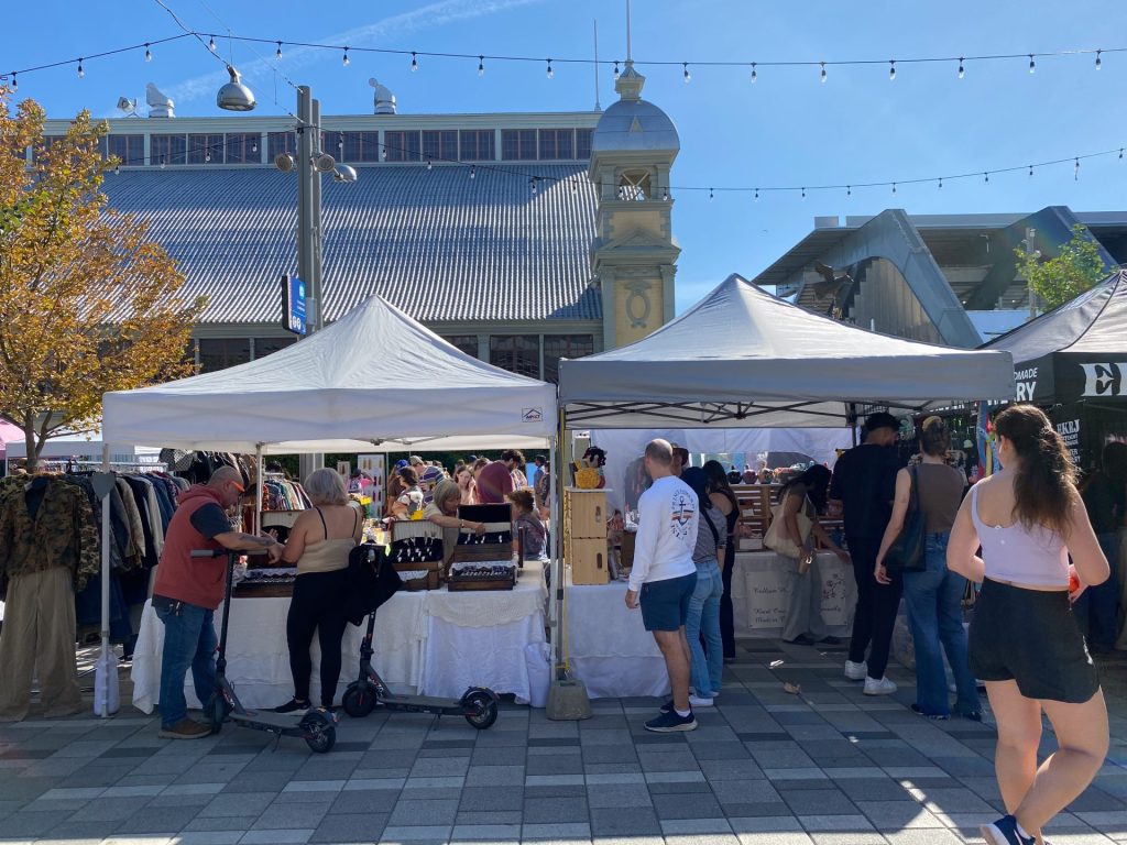 The 613flea market draws crowds to Lansdowne Park’s outdoor plaza in warm weather and the Aberdeen Pavilion in winter. Photo by Laura Byrne Paquet.