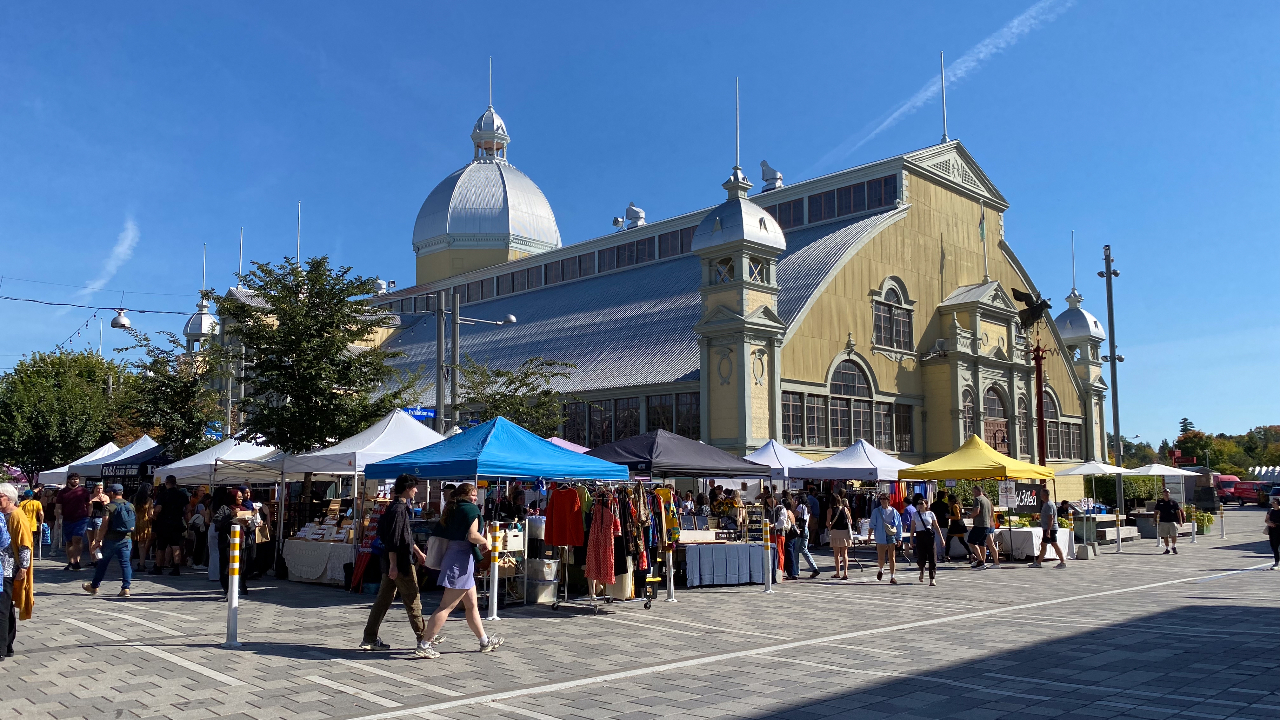 The Aberdeen Pavilion—AKA the Cattle Castle—is a Glebe landmark at Lansdowne Park. Photo by Laura Byrne Paquet.