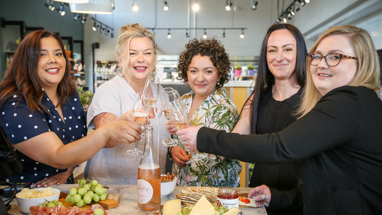 The five owners of Red Apron in Centretown. From left to right: Josephine Diaz, Jennifer Heagle, Maria Henao, Robin Lavgine and Robin F. Photo supplied.