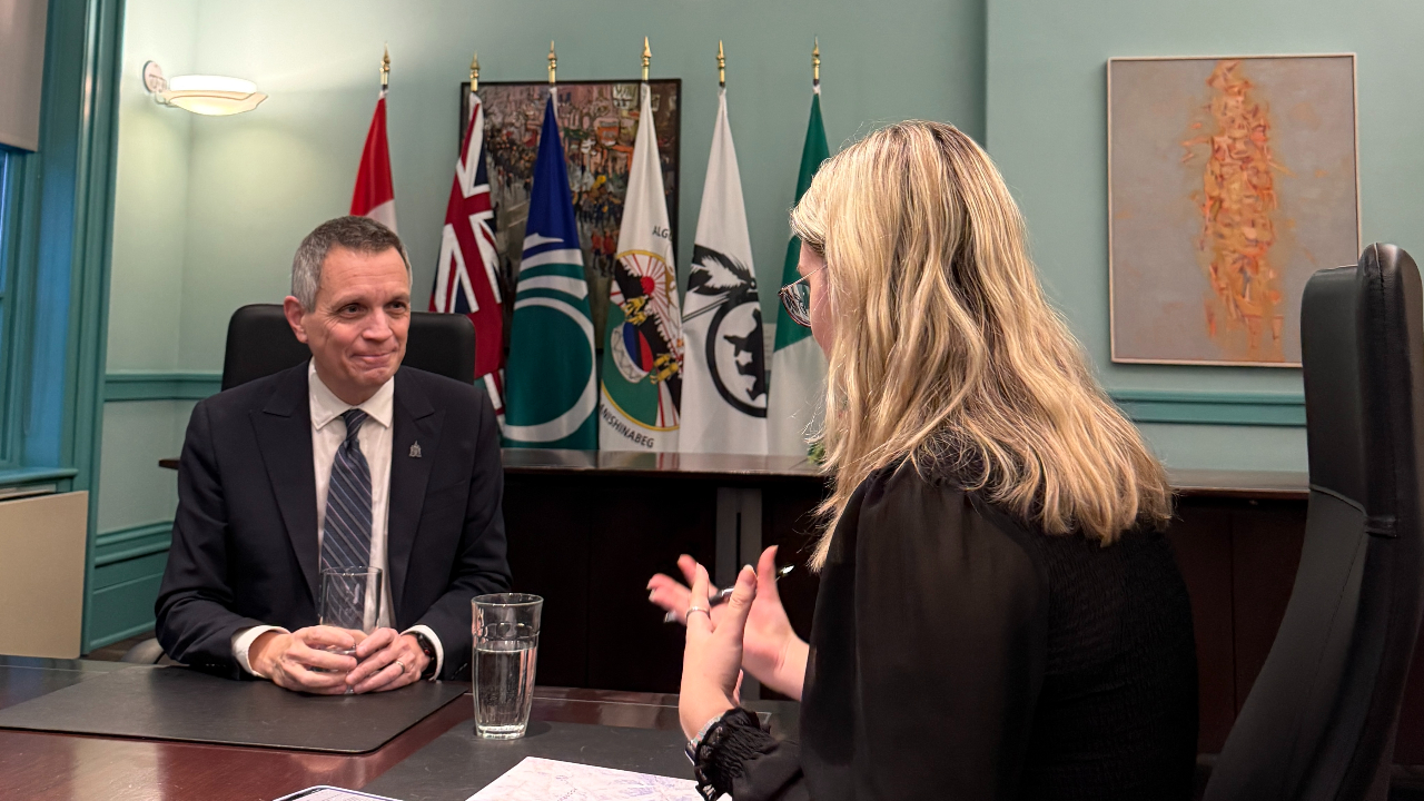 Mayor Mark Sutcliffe sat down with OBJ reporter Marissa Galko on Wednesday, Dec. 17. Photo by Rachel Bender Kerbel.