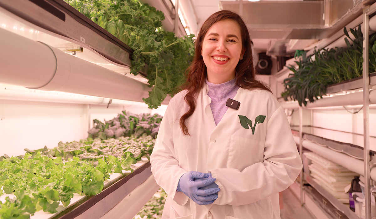 Alida Burke is a co-founder and CEO of Ottawa-based vertical farming company Growcer. Photo Credit: The Growcer