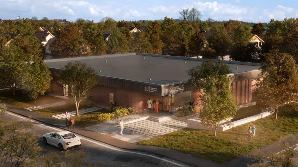 A rendering of the Ottawa Humane Society's proposed clinic at 258 Durocher St. in Vanier. Image credit: Ottawa Humane Society