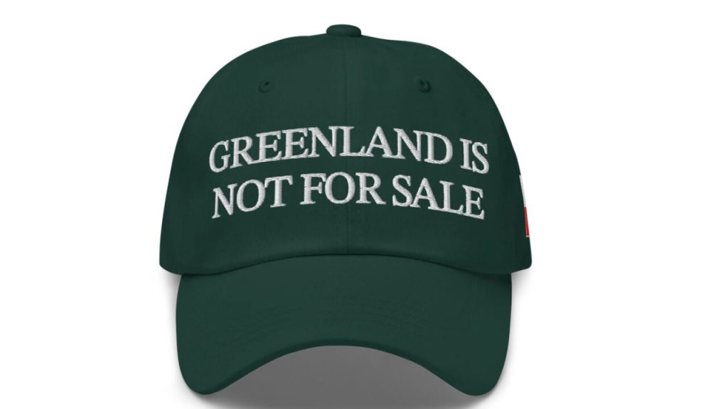 Liam Mooney and Emma Cochrane, co-founders of Jackpine Dynamic Branding and 'Canada Is Not For Sale,' are releasing a "Greenland Is Not For Sale" hat. Photo from Canada Is Not For Sale website.