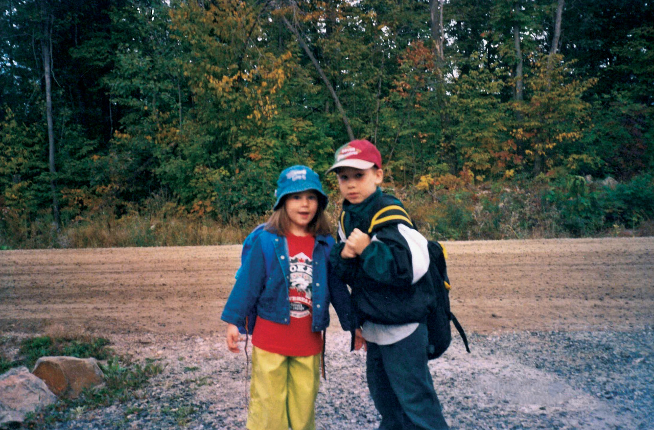 Jessie Cullen (left) and her brother as children. Image supplied