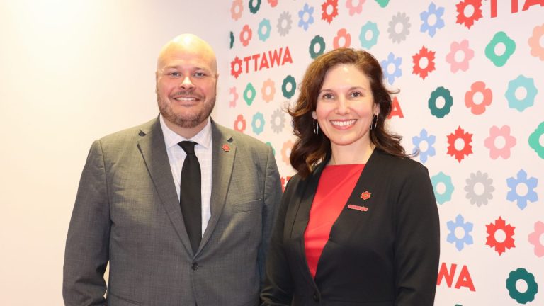 Ottawa Tourism's Michael Crockatt (left), president and CEO, and Catherine Callary, vice-president of destination development. Photo by Mia Jensen