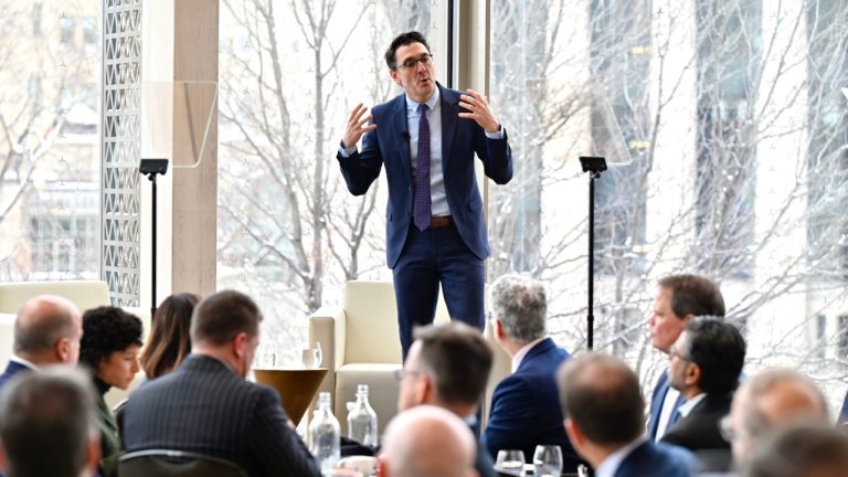 Martin Imbleau, president and CEO of Alto, speaking to an Ottawa business audience on Monday. Photo by Mark Holleron.
