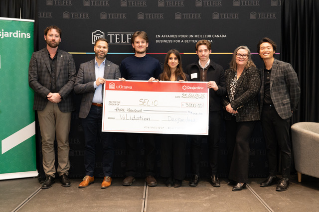 Photo of Sean Geddies, Nishant Raizada, Rafa&euml;l H&eacute;bert, Laila Burns, Evan Zeglinski-Spinney, Mirela Pirlea, Wilson Li (Validation category winner and judges)