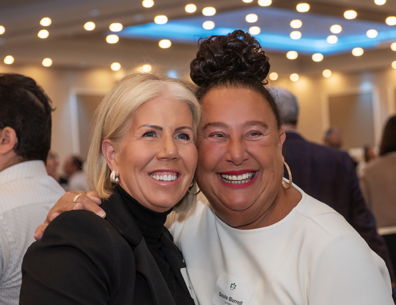 KOTi&rsquo;s Angie MacCrae with Soula Burrell at GOHBA Breakfast with the Mayor, Saint Elias Banquet Centre, Jan 8, 2026.