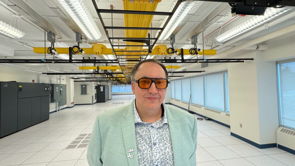 Mike Lalonde, co-founder of PureColo, at the company's data centre on Riverside Drive. Photo by Nathan Drescher.