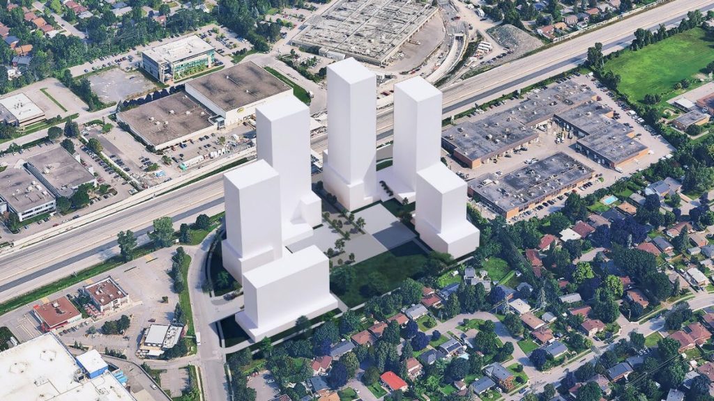 Rendering of a proposed development at 1101 Baxter Rd. Image credit: Regional Group