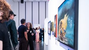Guests view artwork during the Ottawa Art Gallery’s Give to Get Art Auction. Photo by Lindsay Ralph