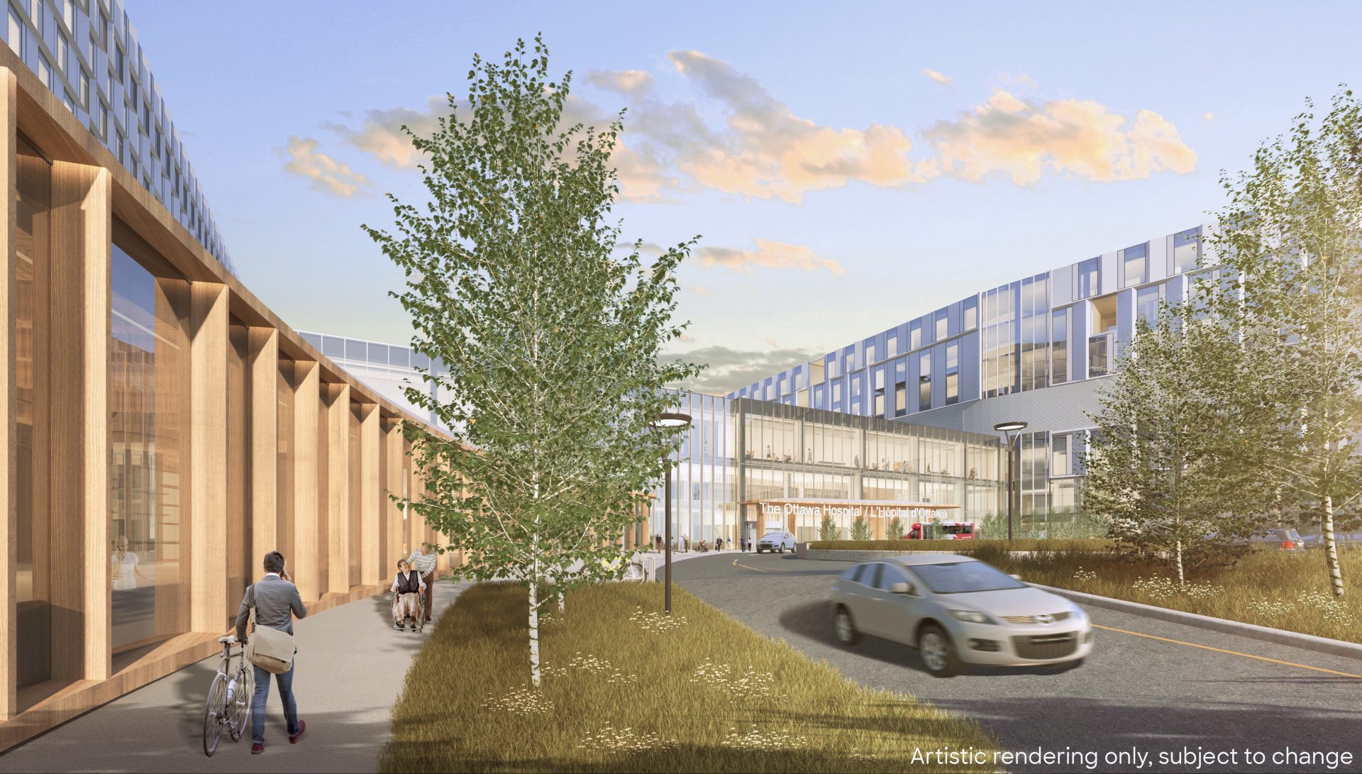 Image showing the main entrance of the new Ottawa Hospital