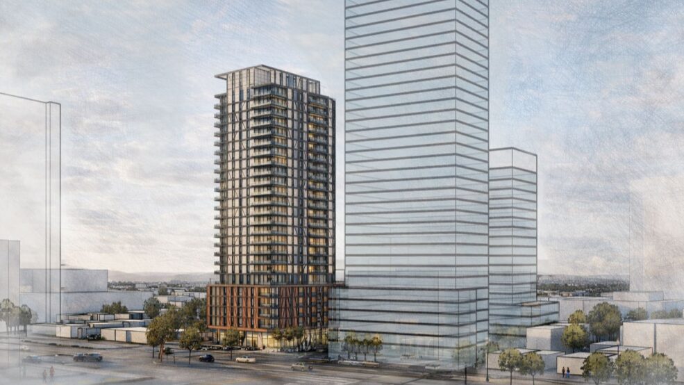 Rendering of the first phase of a proposed development in Westboro at 2000-2026 Scott St. and 214-318 Athlone Ave. Image credit: Colonnade BridgePort