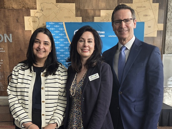 Simran Singh of Rideau Hall Foundation, Executive Director Jessie-Lee Wallace of Volunteer Ottawa, Hon. Dalton McGuinty