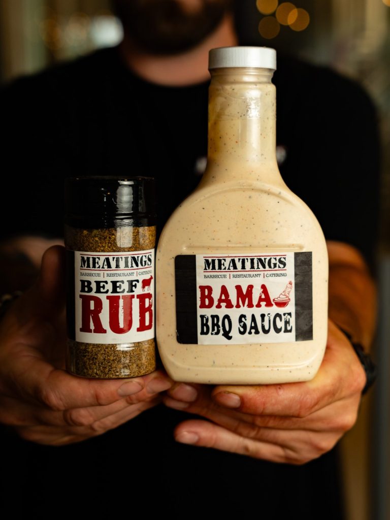 Meatings Barbecue's spice rub and BBQ sauce. Photo supplied.