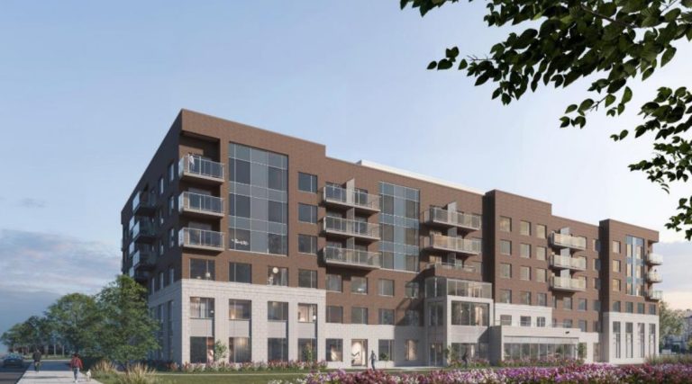 Rendering of a proposed retirement residence at 885 Decoeur Dr. in Orleans. Image credit: Neuf Architects