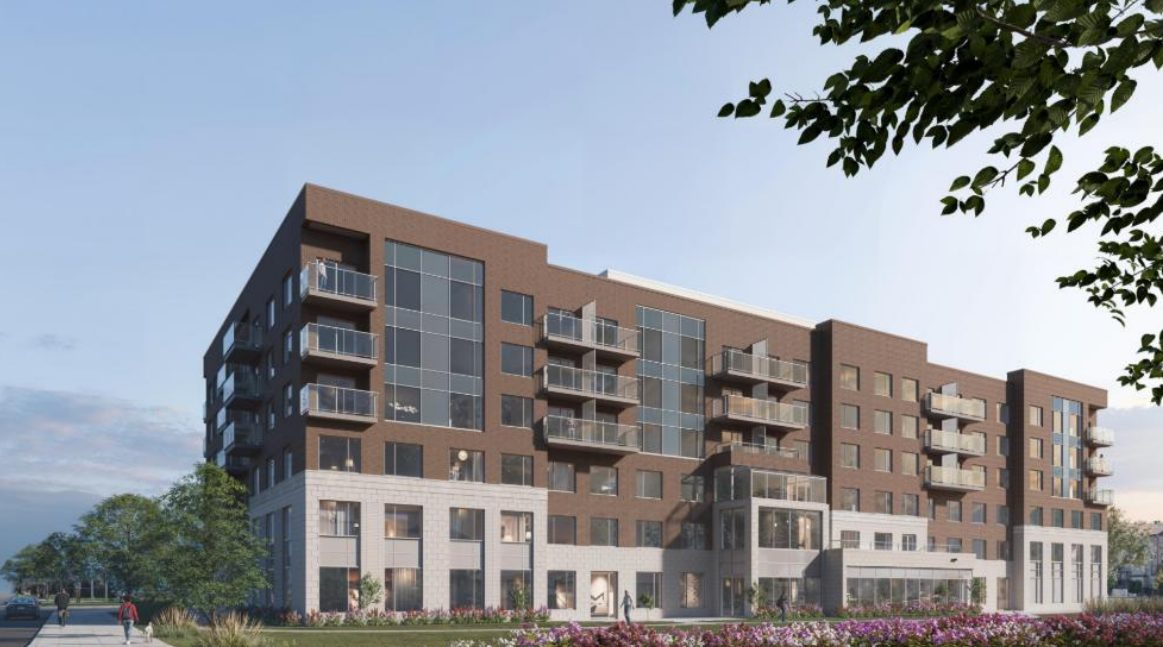 Rendering of a proposed retirement residence at 885 Decoeur Dr. in Orleans. Image credit: Neuf Architects