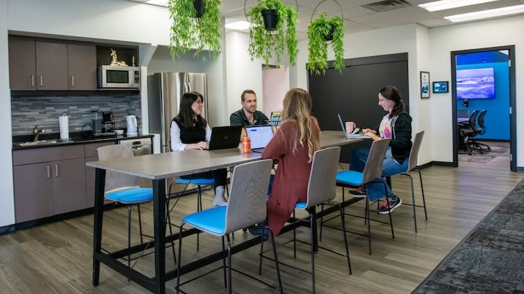 Inside Knak's office building. File photo