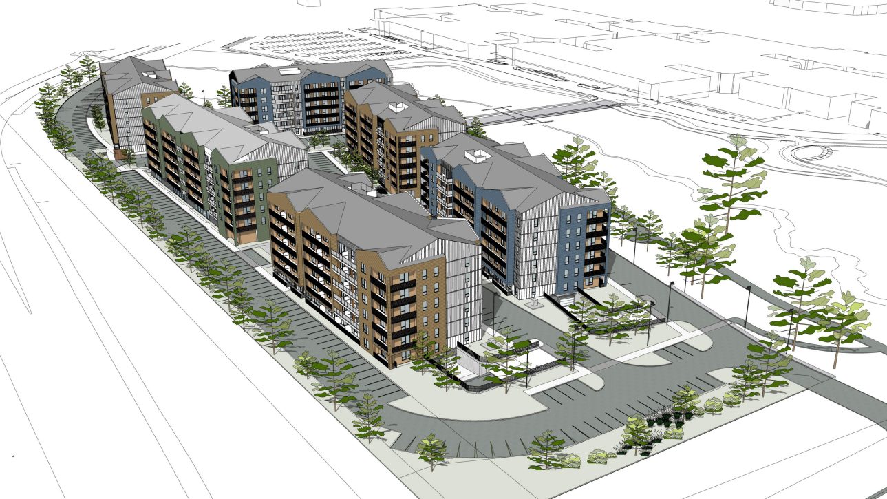 Rendering of a proposed development at 319 Huntmar Dr. Image credit: mcCallumSather