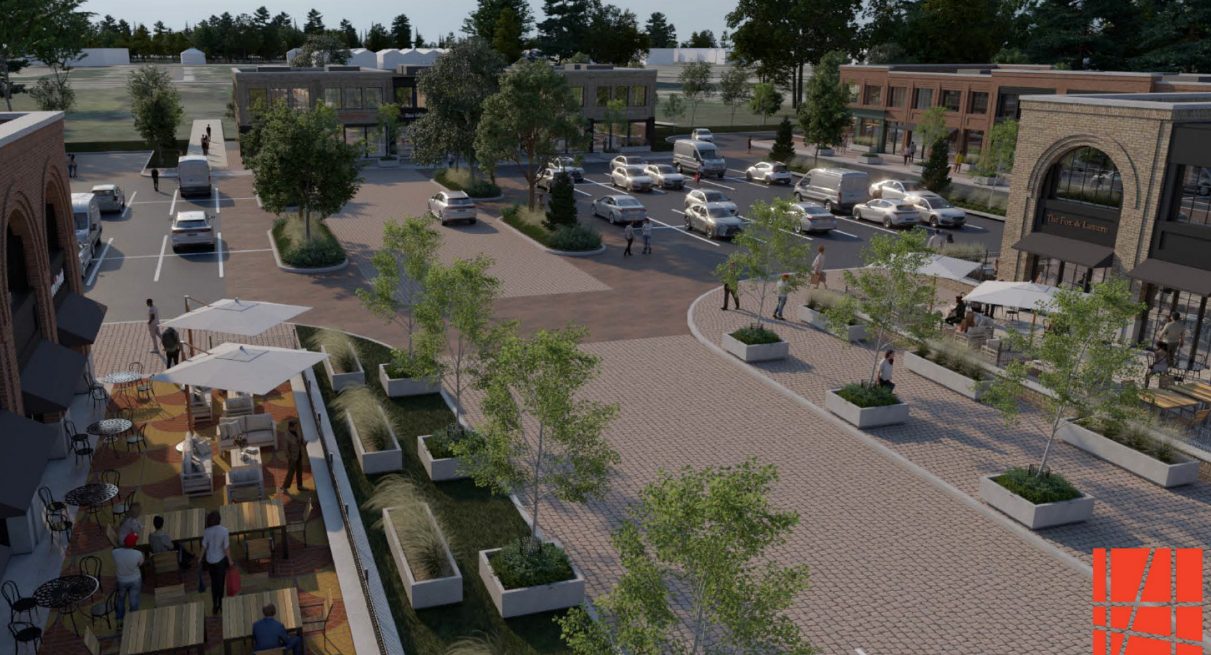 Rendering of a proposed commercial plaza at 2226 Mer-Bleue Rd. in Orléans. Image credit: Hobin Architecture