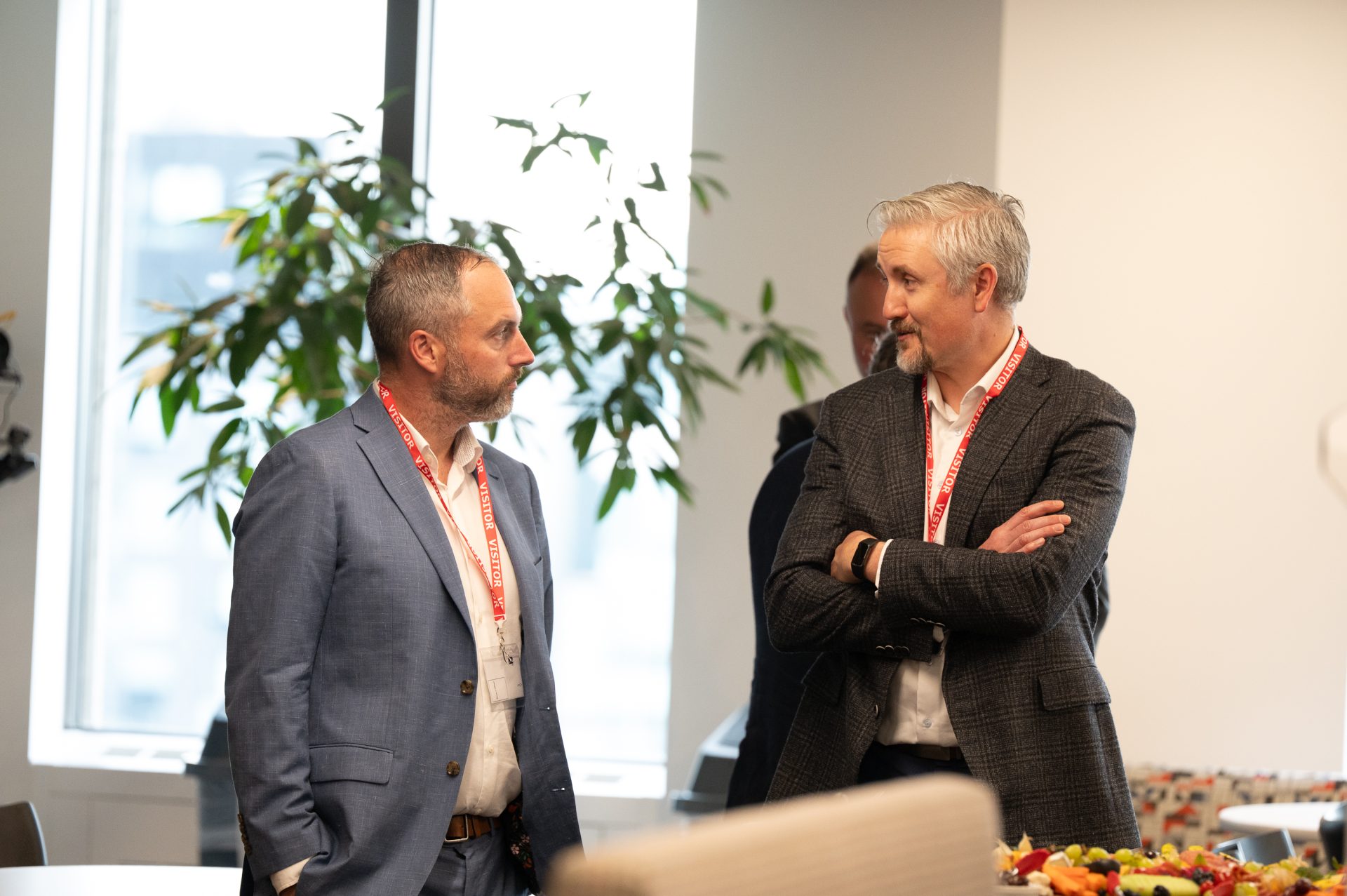 XYZ and XYZ at the executive dialogue on Ottawa’s economic future and innovation agenda at Telesat headquarters, 160 Elgin Street, Ottawa, May 26, 2026. Photo by Mark Holleran for OBJ.