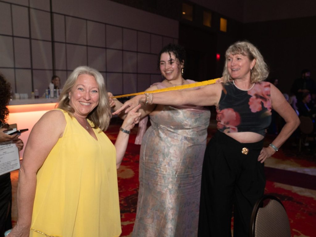 Ottawa-Vanier MP Mona Fortier encourages donations for The Ottawa Hospital Foundation at the 2026 Forty Under 40 awards gala at Hilton Lac-Leamy, June 18, 2026. Photo by Mark Holleron for OBJ.