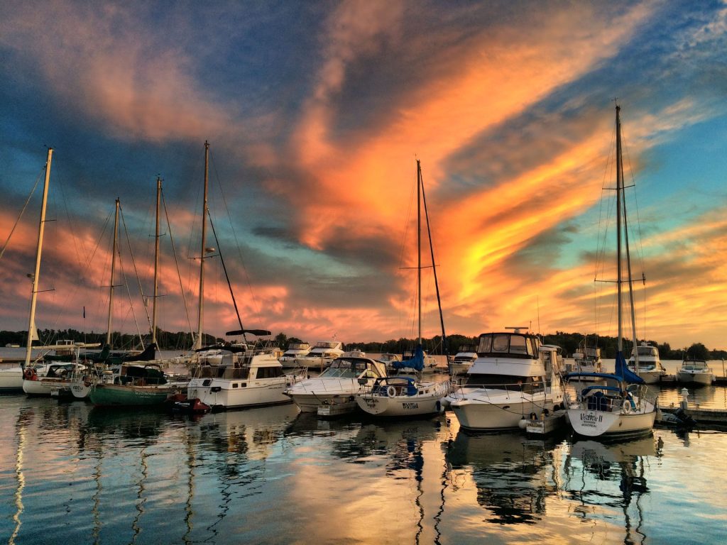 Sunset at the marina