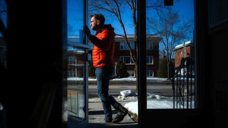 Mike Bulthuis, OCLT Executive Director, stands in the doorway of the Land Trust’s first acquisition.
