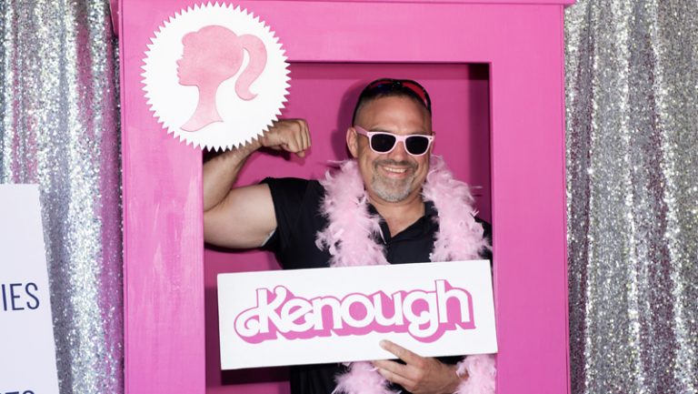 Mike McKay (Brampton Brick) in the always popular Barbie Box Photo Booth supplied by Cathy Mitchell (BMO) at the GOHBA’s HOWL Summer Golf Day 2026 at Loch March Golf Club, July 7, 2026. Photos by Tia MacPherson-Abdulla for OBJ.