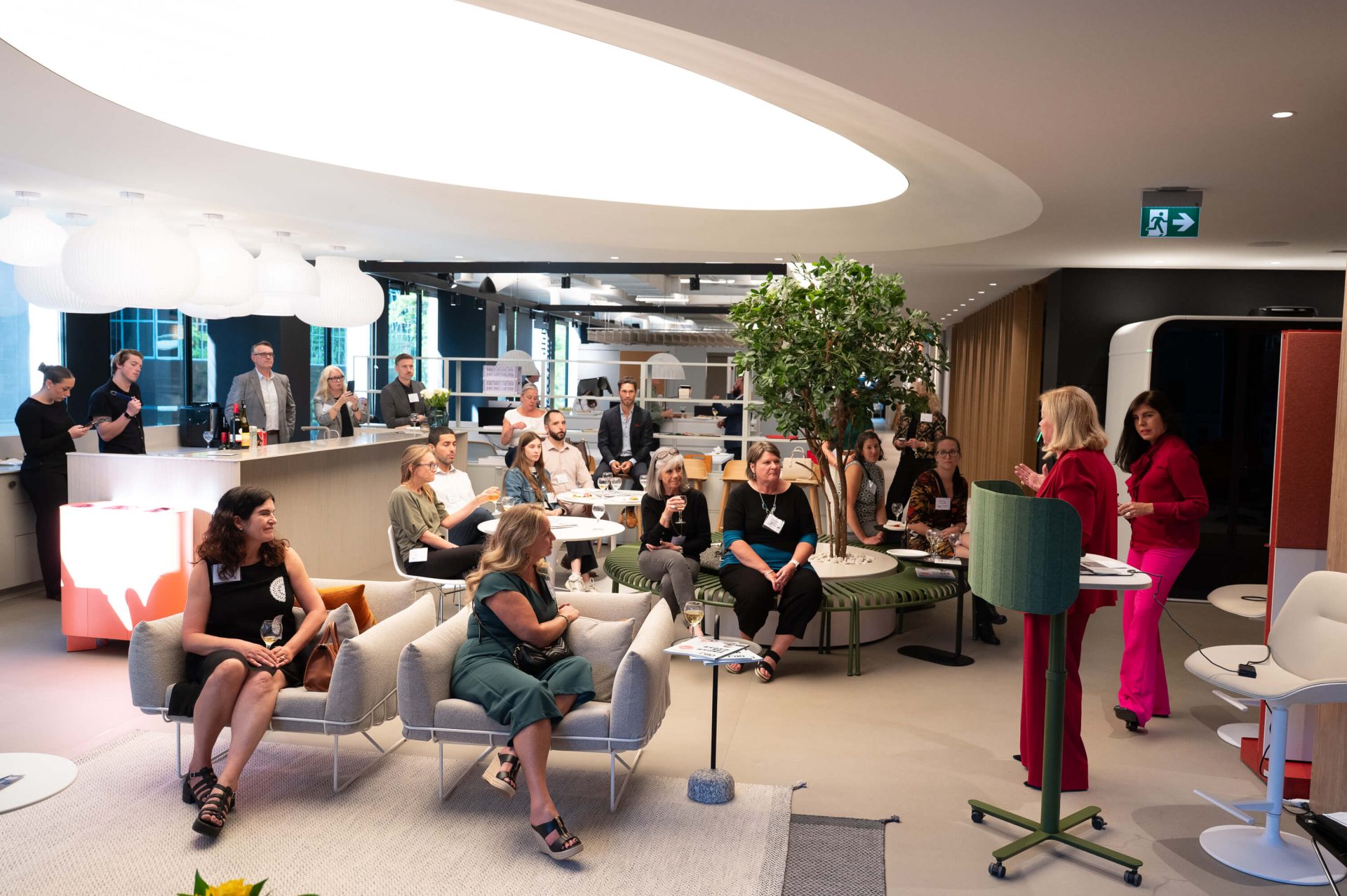 Guests gather at the Best Offices Ottawa 2026 launch party on Sept. 24, 2026 at the Burovision showroom. Photo by Mark Holleron for OBJ.