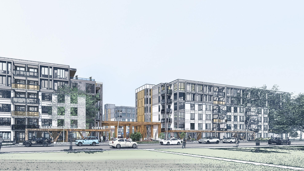 Rendering of a proposed development at 2655 Queensview Dr. Image credit: J+S Architect