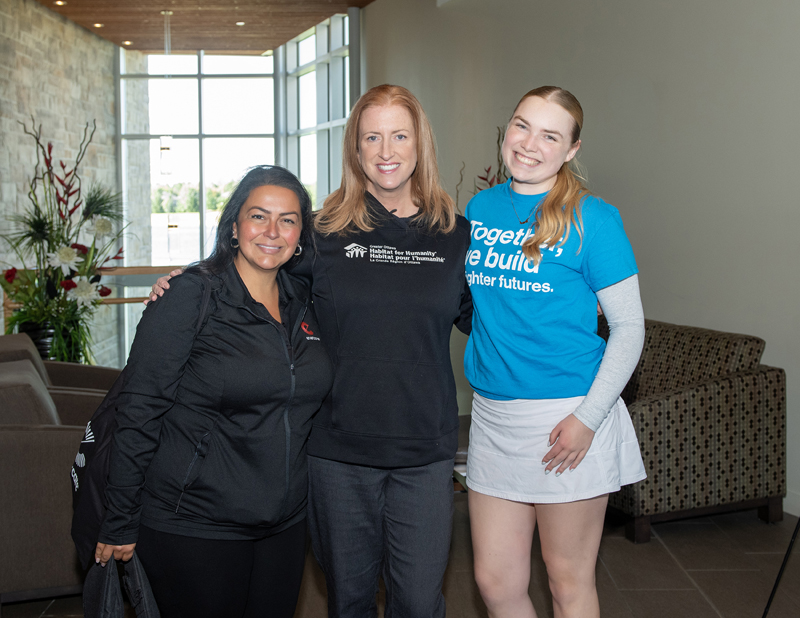 Enercare’s Linda Oliveri Blanchard with Shawna Blanchard and Ellie Wilson of Habitat Greater Ottawa at the 2026 GOHBA & Enercare Fall Golf Tournament, eQuinelle Golf Club on Sept. 22, 2026. Photos by Tia MacPherson-Abdulla/OBJ.
